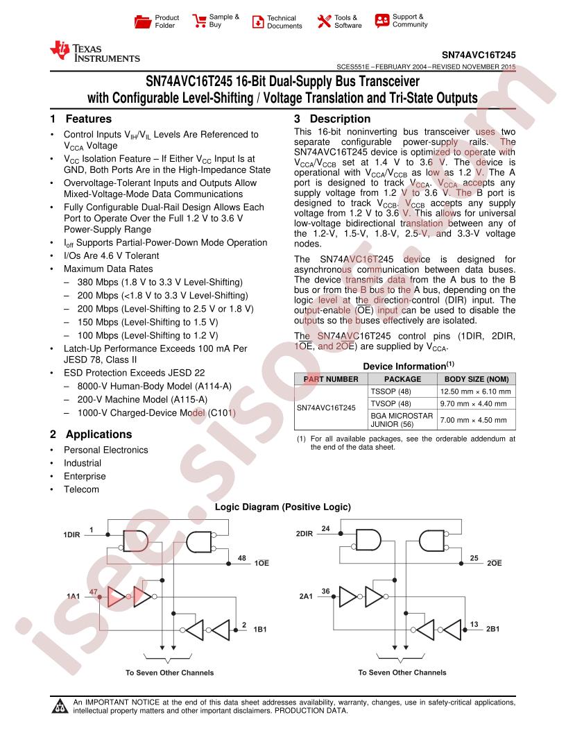 SN74AVC16T245