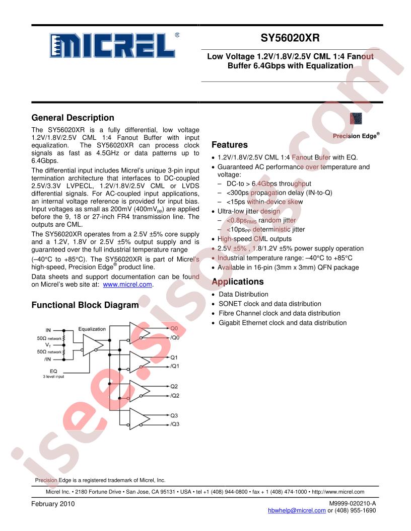 SY56020XR