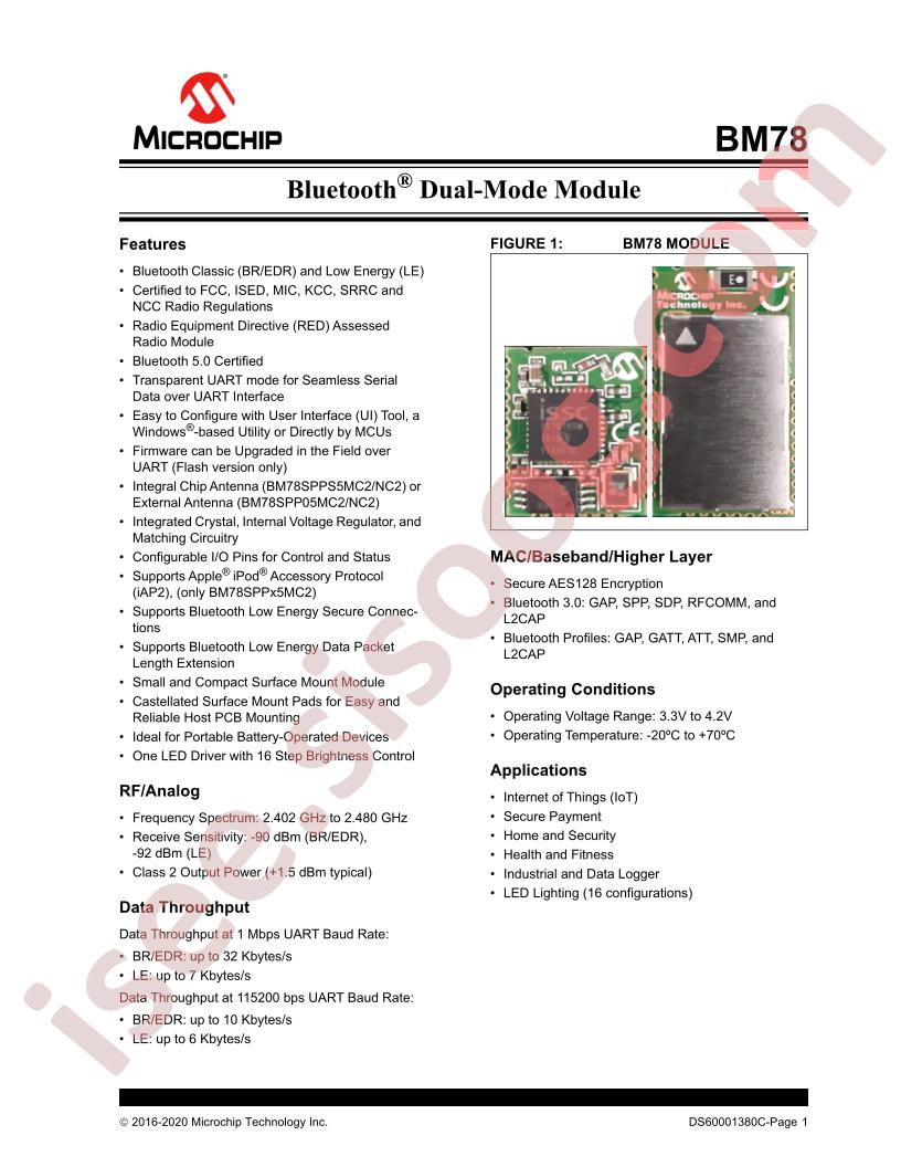 BM78 Datasheet