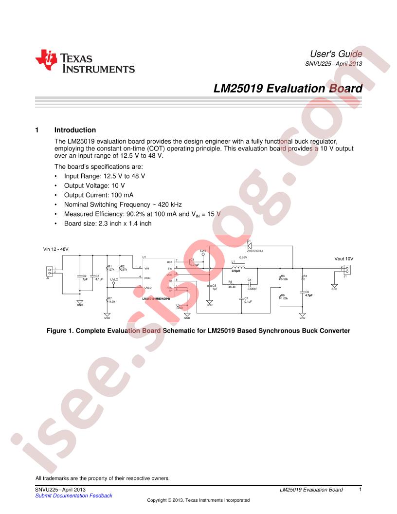 LM25019 Eval Board