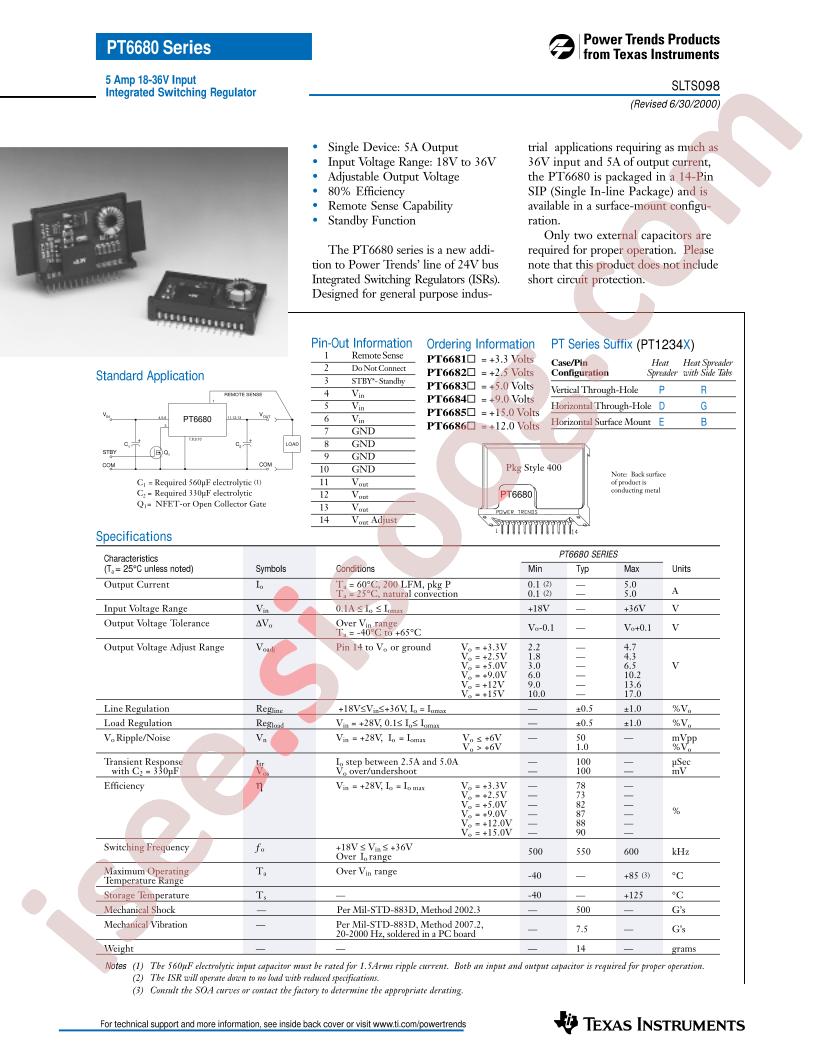 PT6680 Series