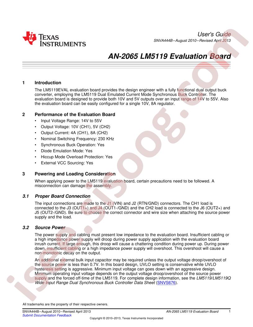 LM5119EVAL/NOPB
