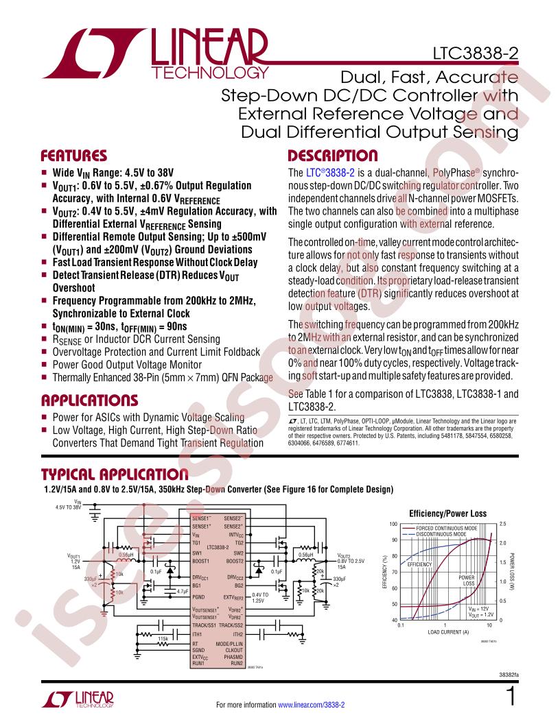 LTC3838-2 Datasheet