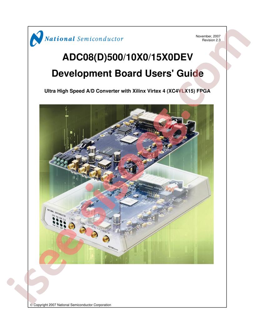 ADC08(D)500/10x0/15x0DEV User Guide