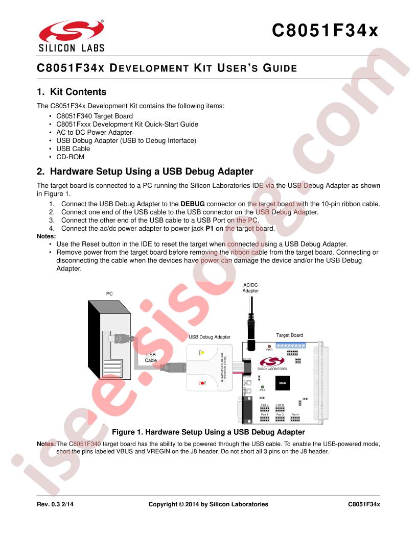 C8051F34x-DK Guide