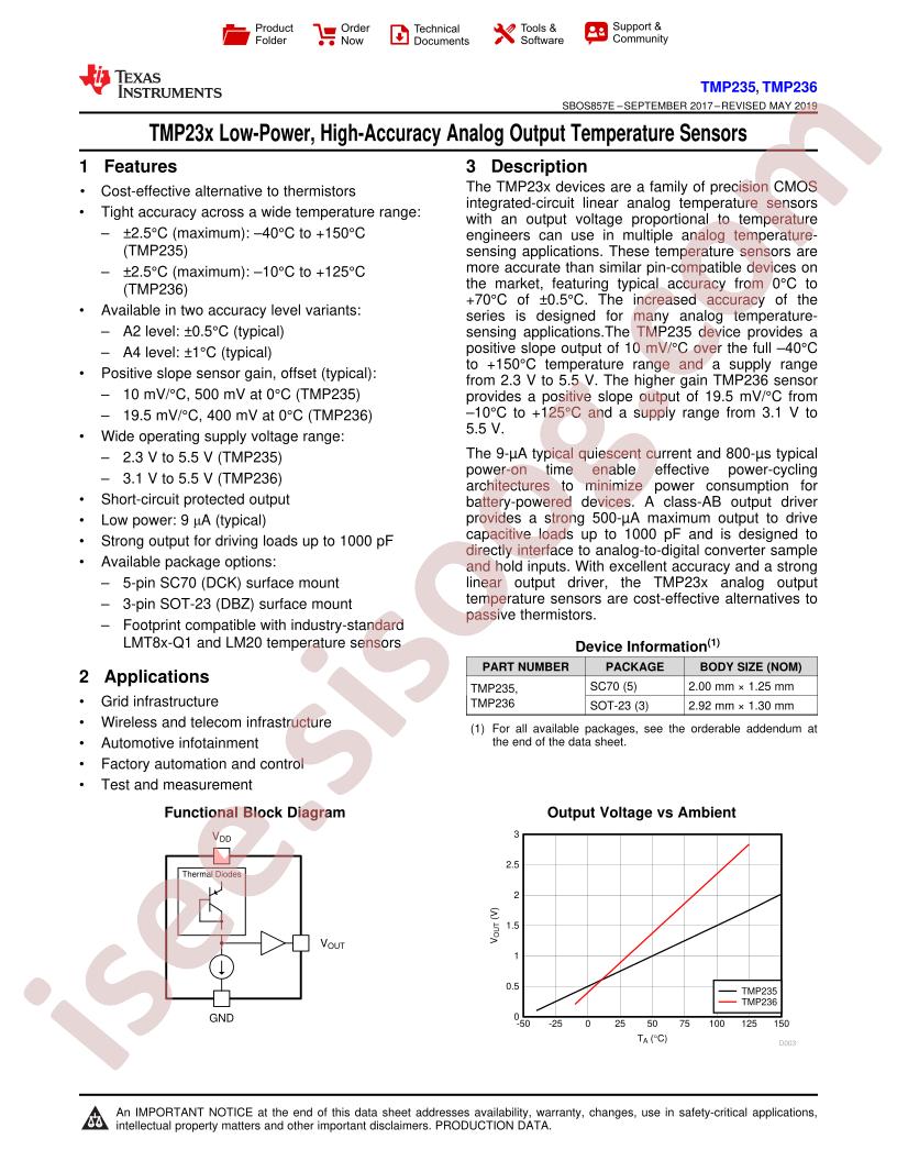 TMP235, TMP236 Datasheet