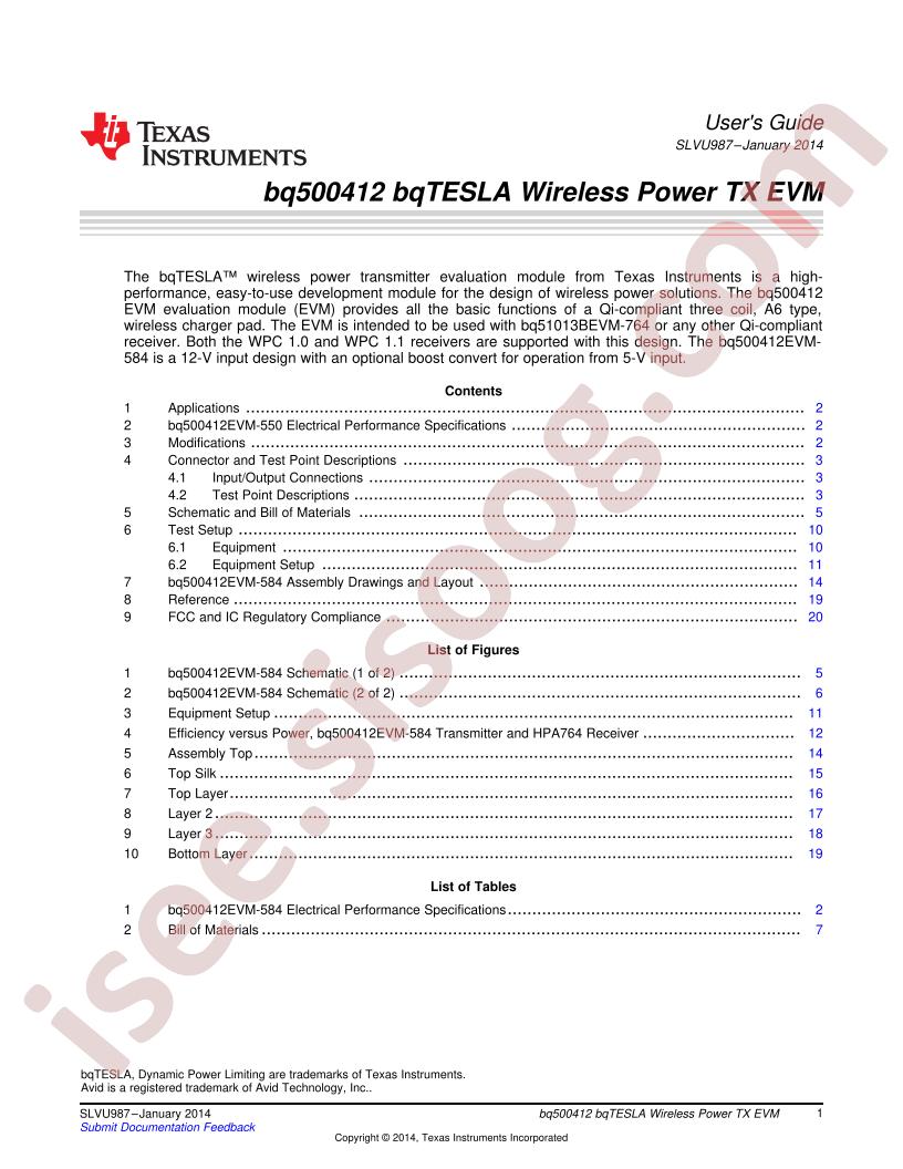 BQ500412EVM User Guide