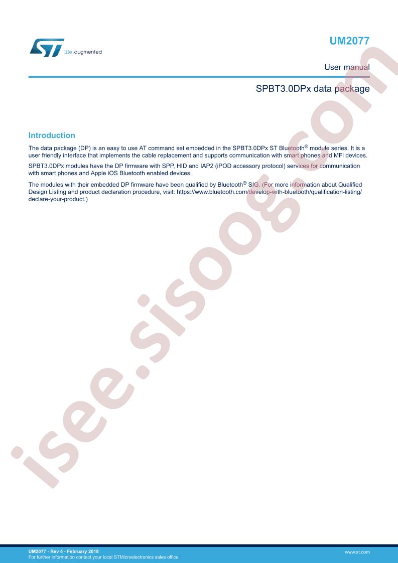 SPBT3.0DPx Data Package User Manual