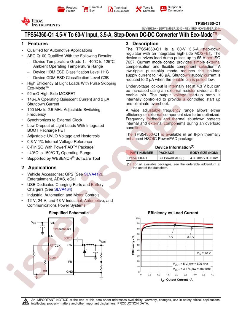TPS54360QDDA(R)Q1