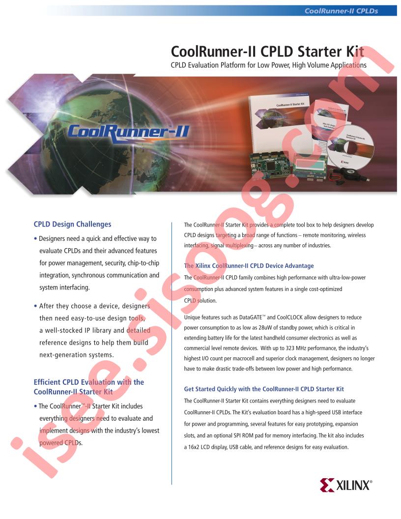 CoolRunner-II CPLD Kit Brochure