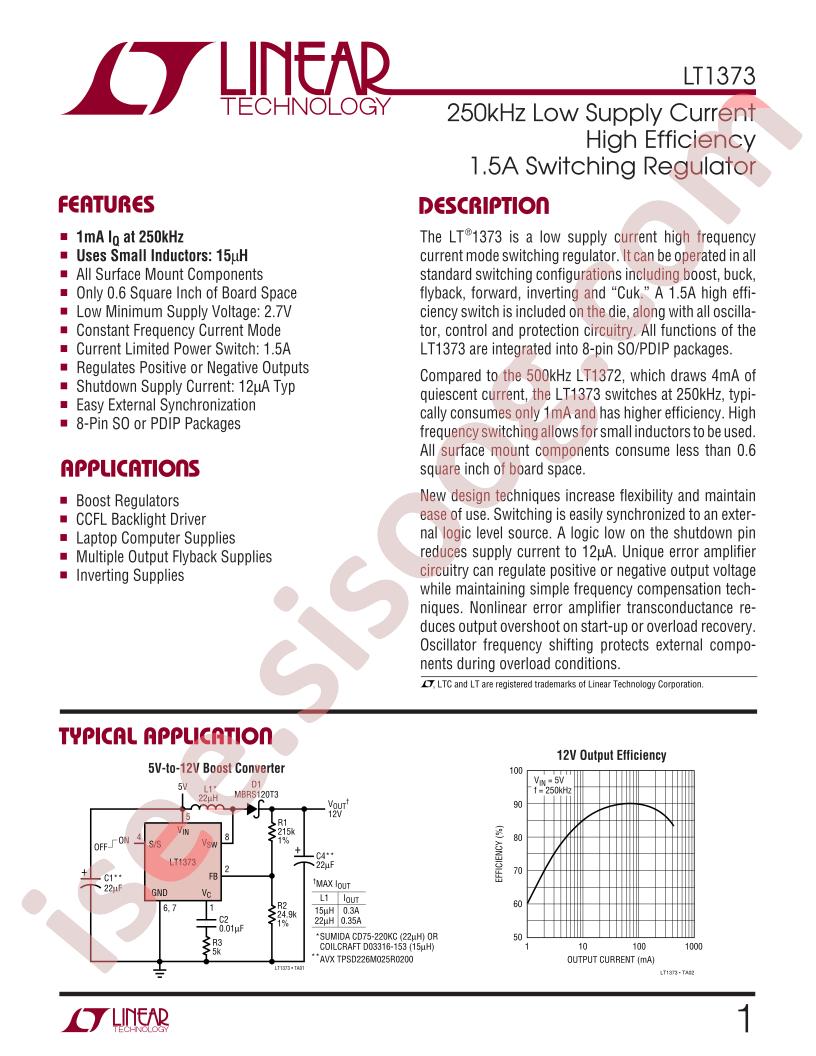 LT1373 Datasheet