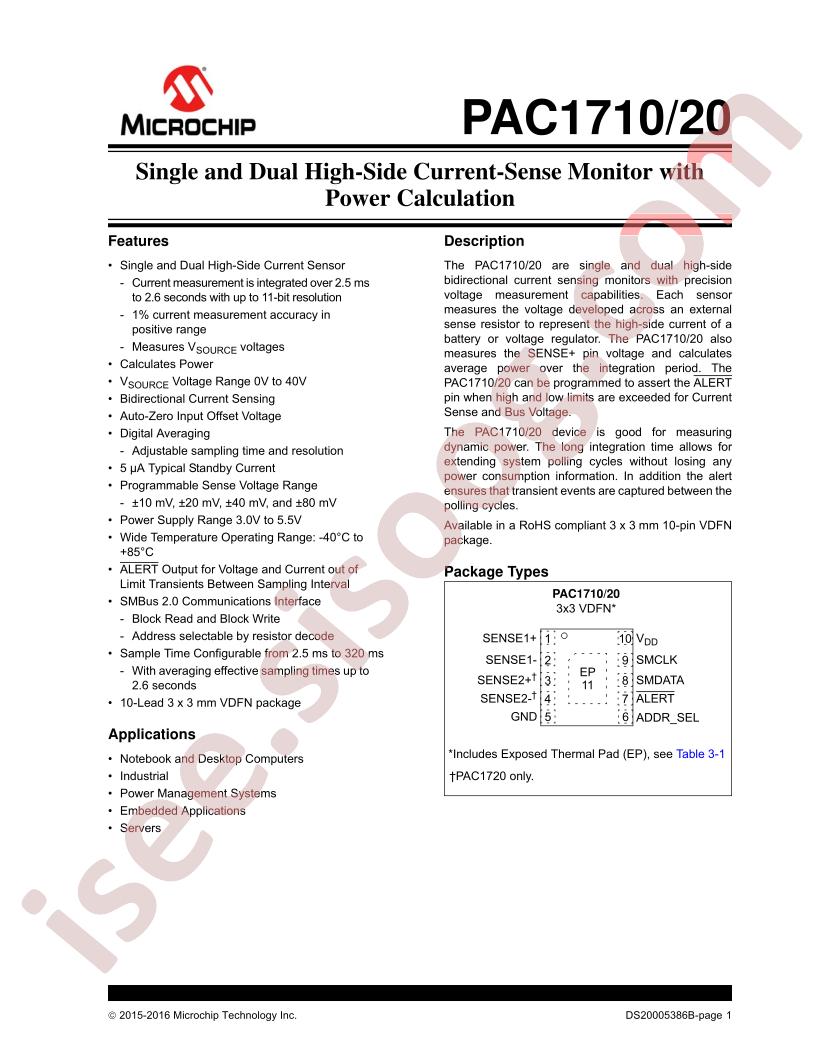 PAC1710,20 Datasheet