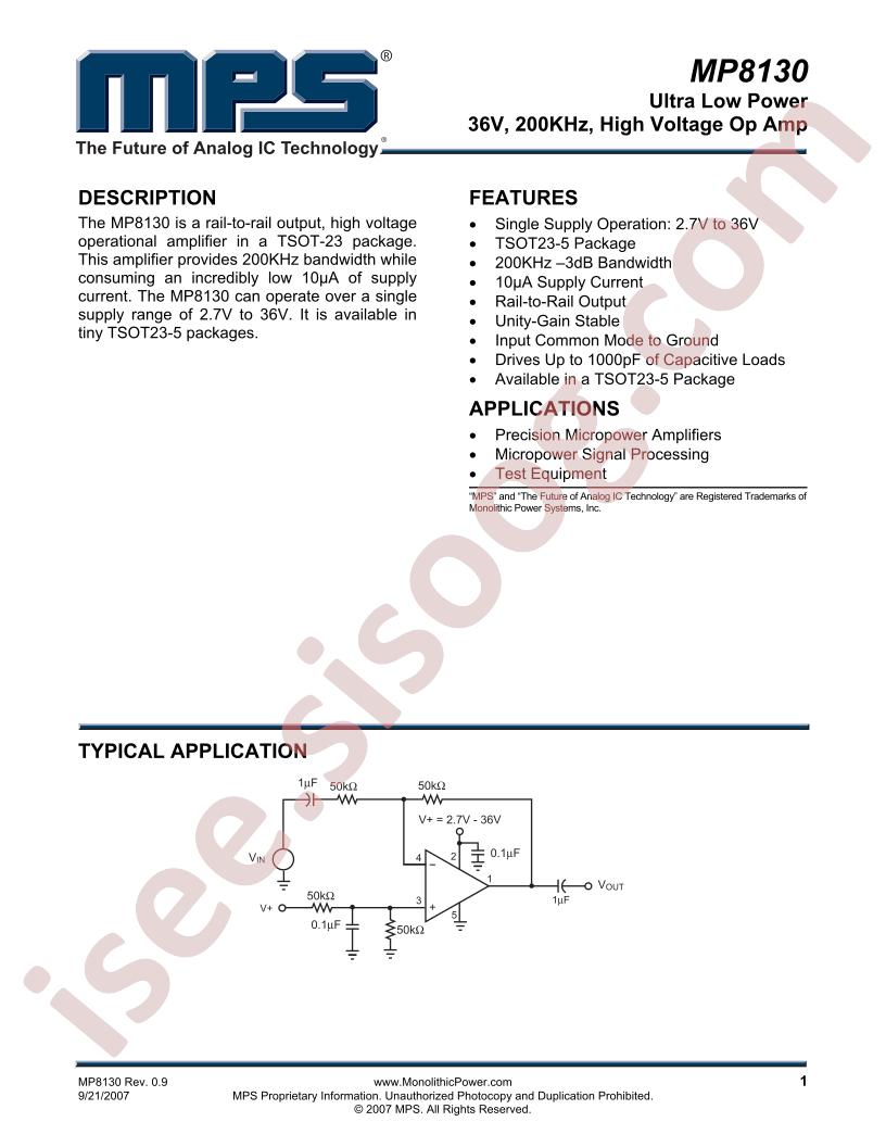MP8130 Datasheet