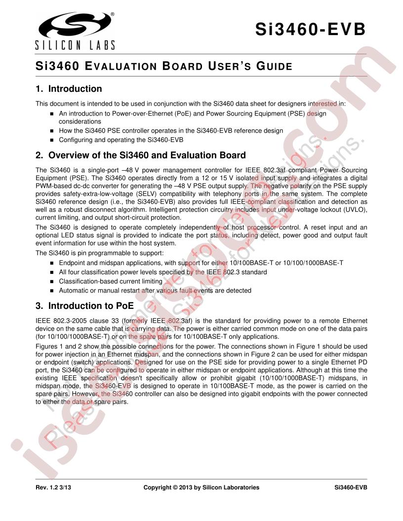 Si3460-EVB User Guide