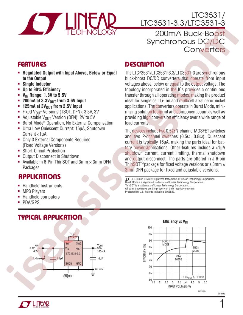 LTC3531(-3.3, -3) Datasheet