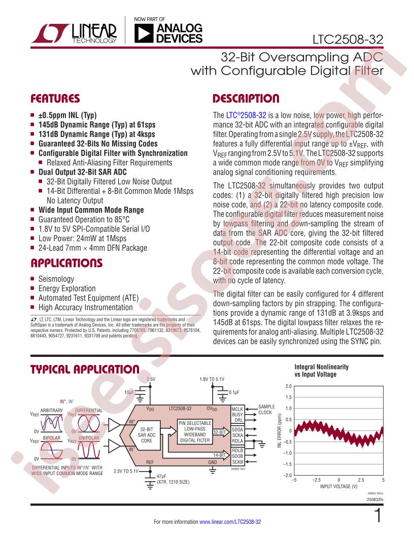 LTC2508-32 Datasheet