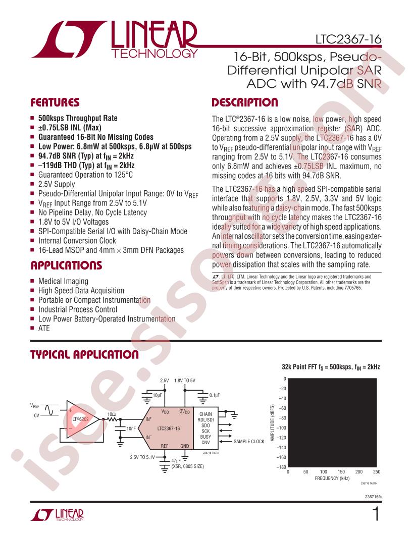 LTC2367-16 Datasheet