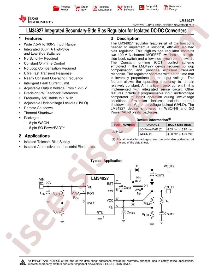 LM34927 Datasheet