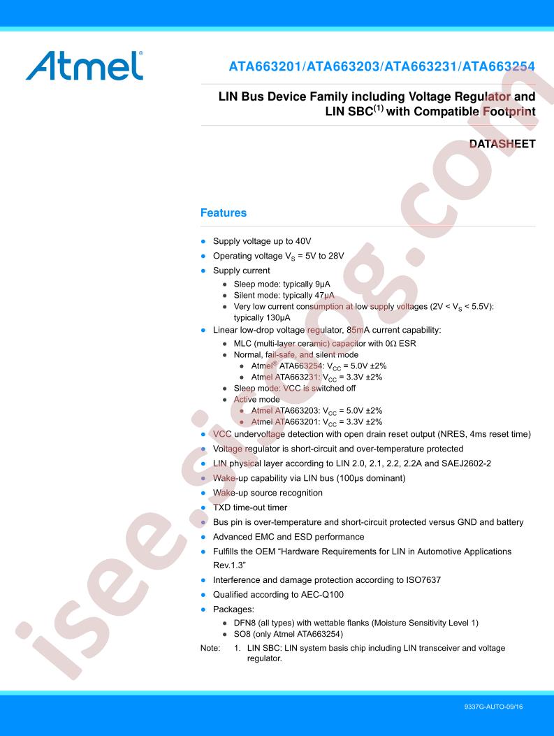 ATA663201,03,31,54 Datasheet