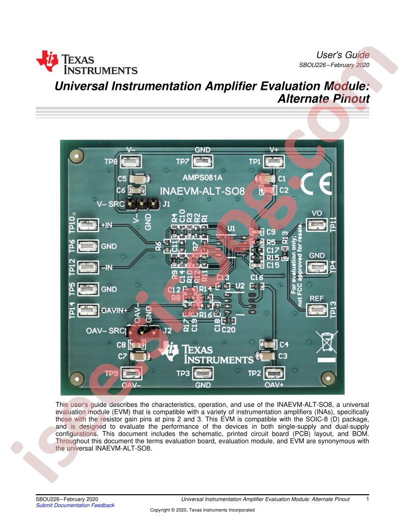 INAEVM-ALT-SO8 User Guide