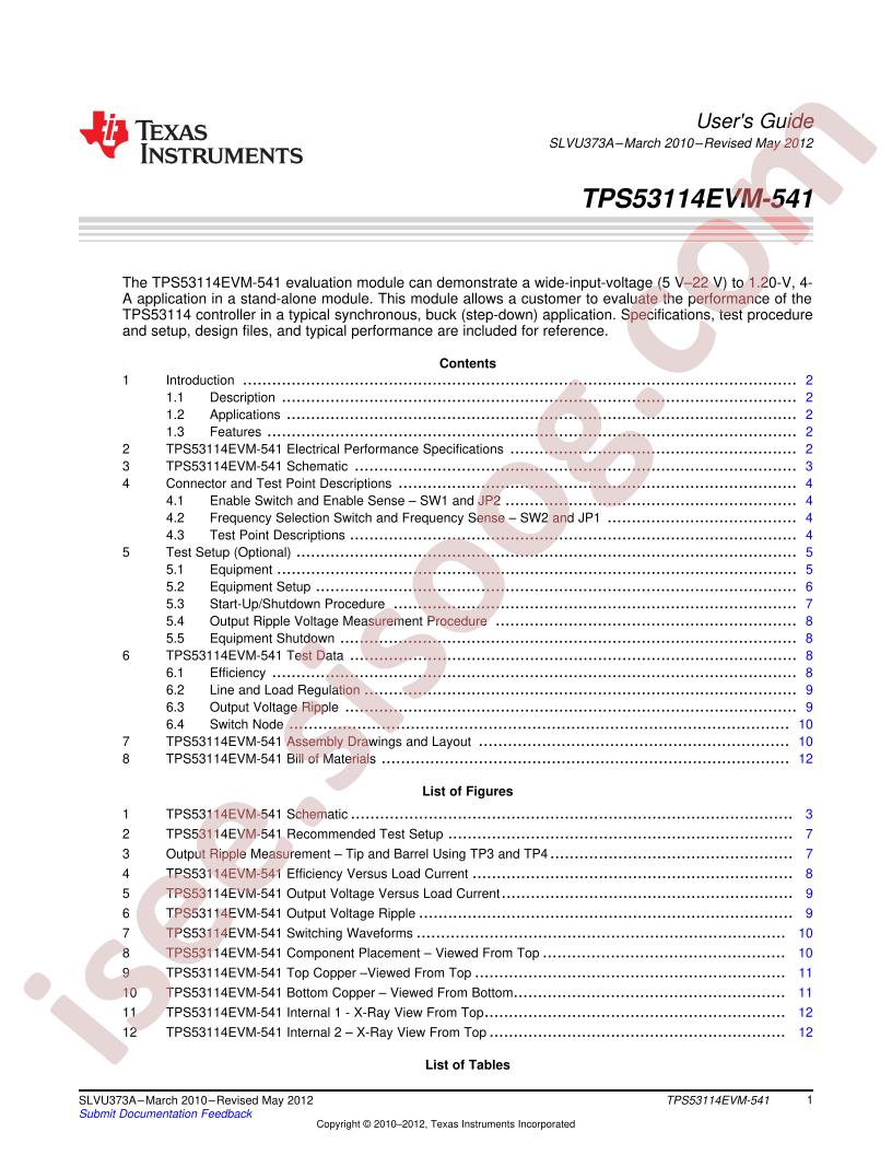 TPS53114EVM-541 User Guide