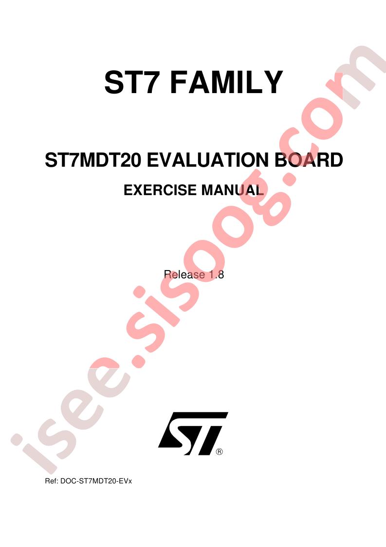 ST7MDT20 Exercise Manual