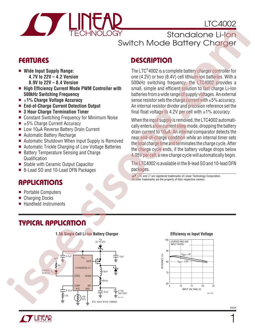 LTC4002 Datasheet