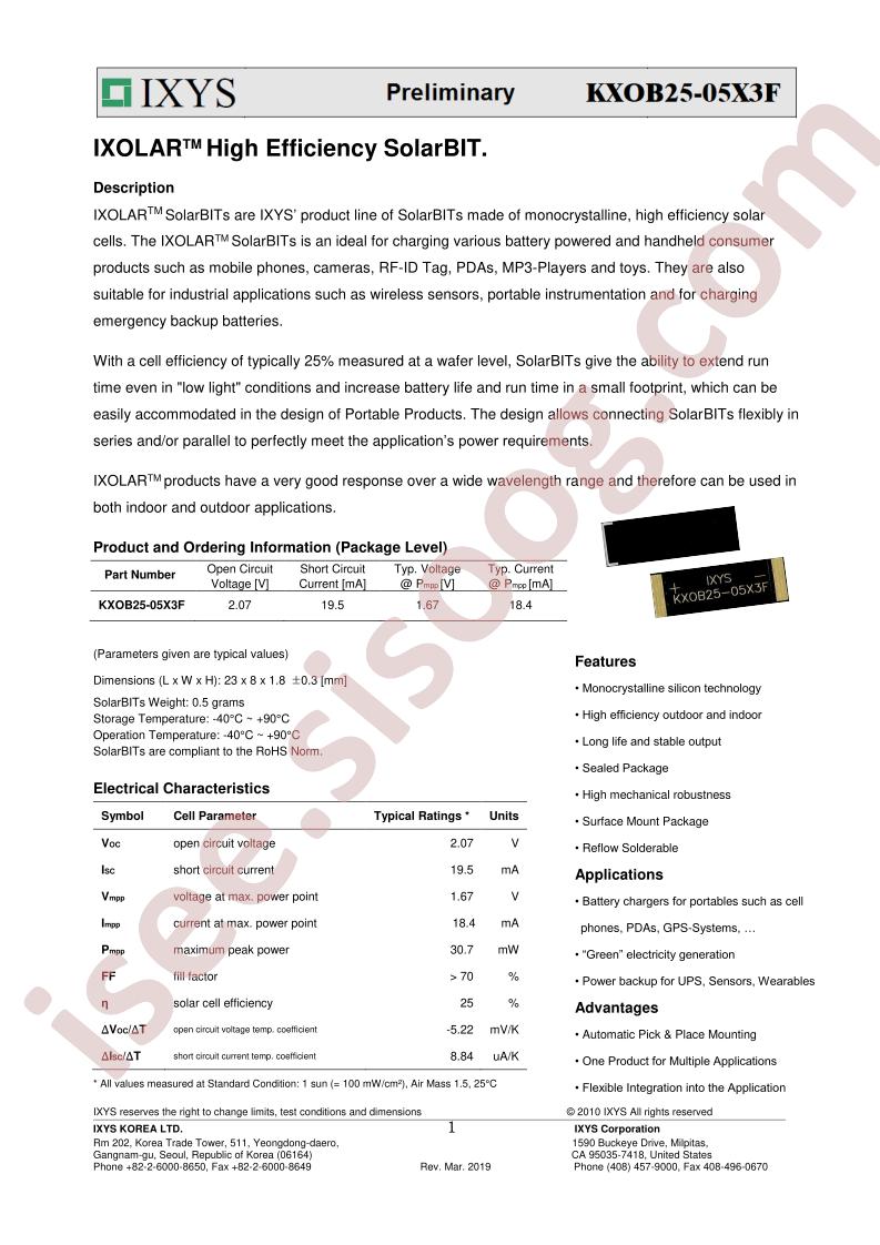 KXOB25-05X3F Datasheet Prelim~