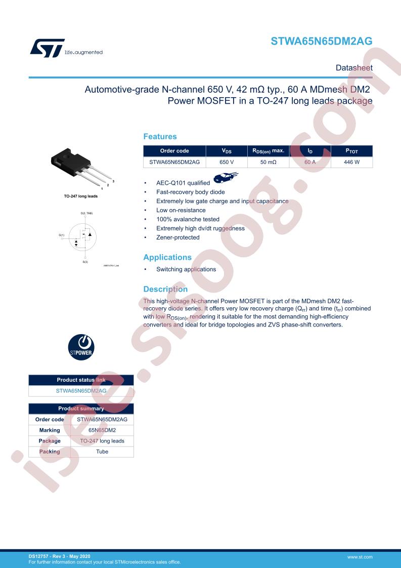 STWA65N65DM2AG