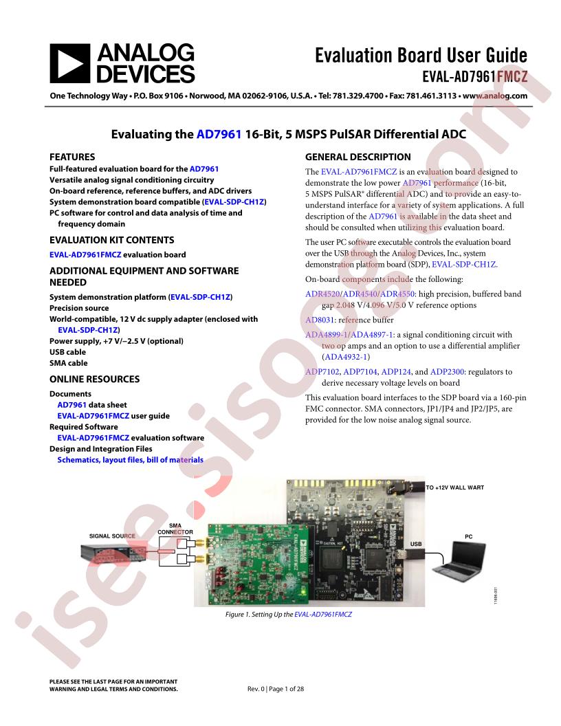 EVAL-AD7961FMCZ Guide