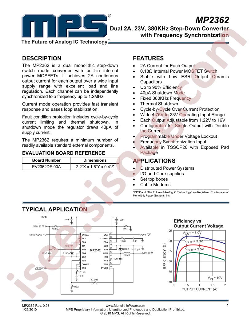 MP2362 Datasheet
