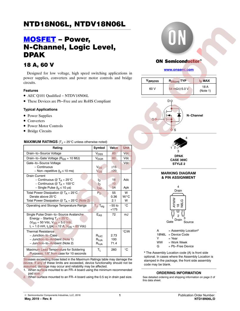 NTD18N06L