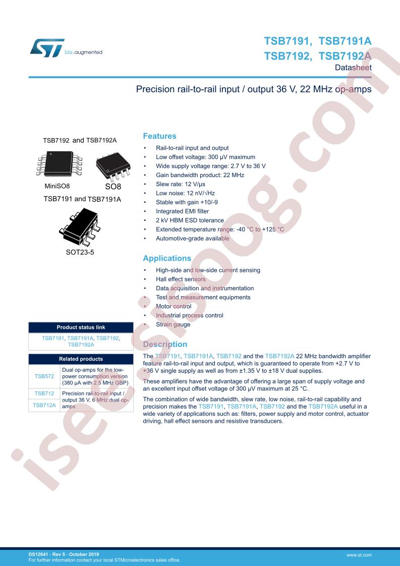 TSB7192(A) Datasheet