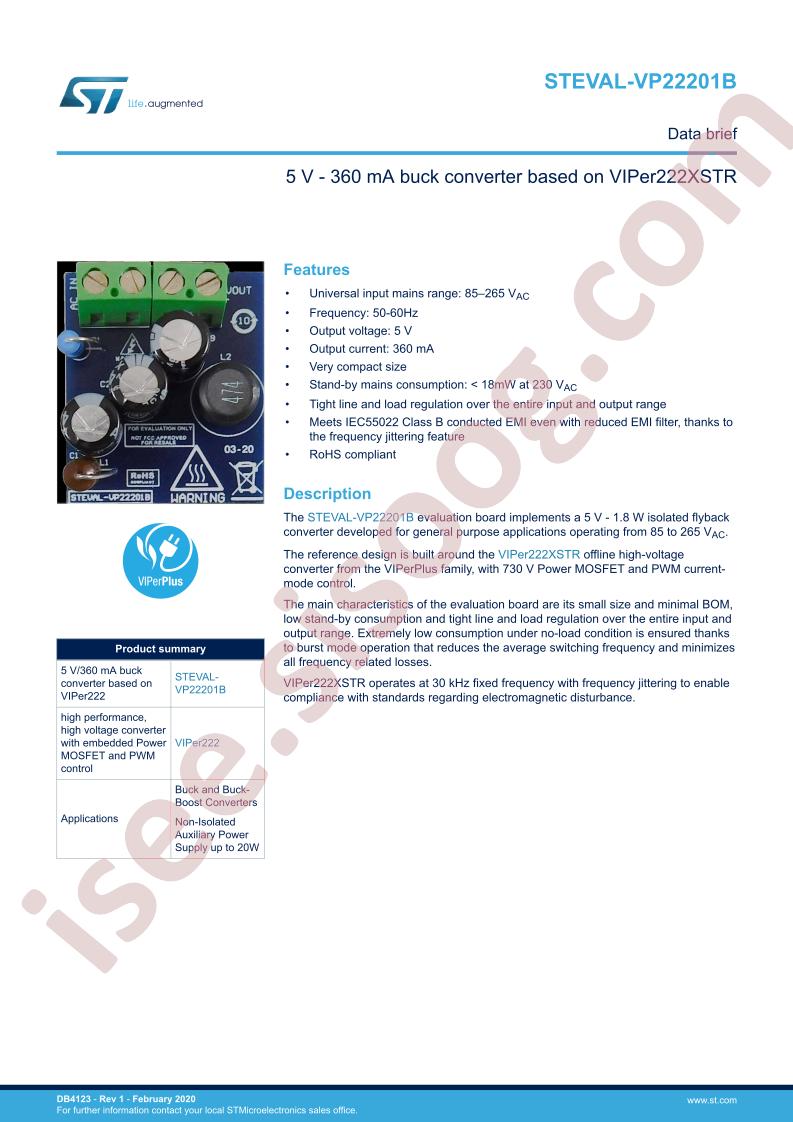 STEVAL-VP22201B Data Brief
