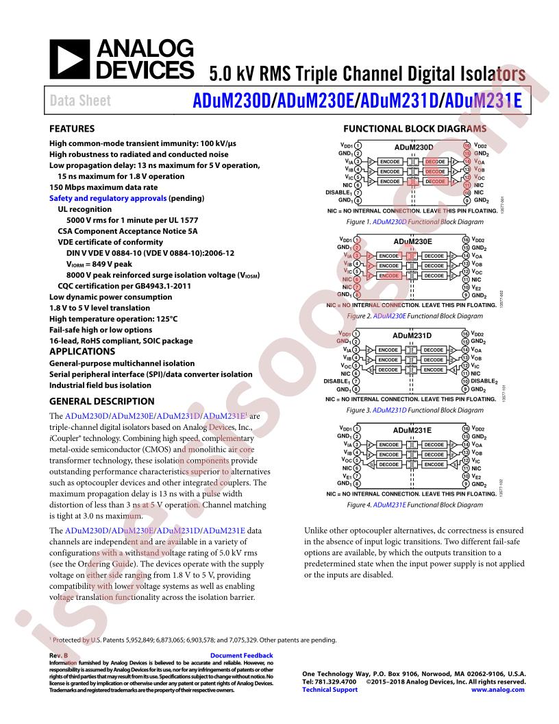 ADuM230-31D/E