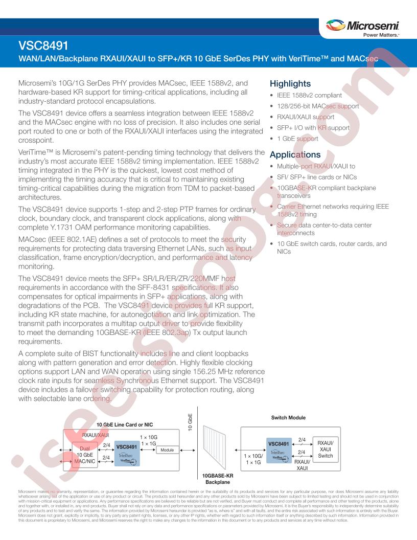 VSC8491 Brief