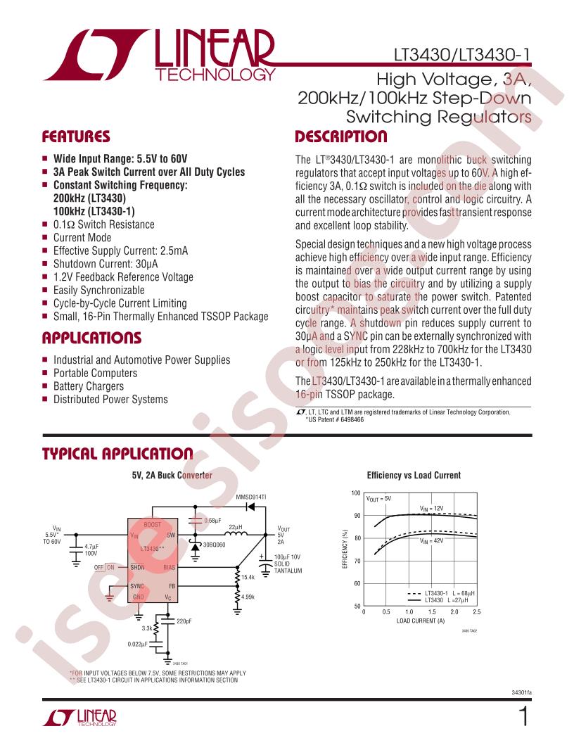 LT3430(-1) Datasheet