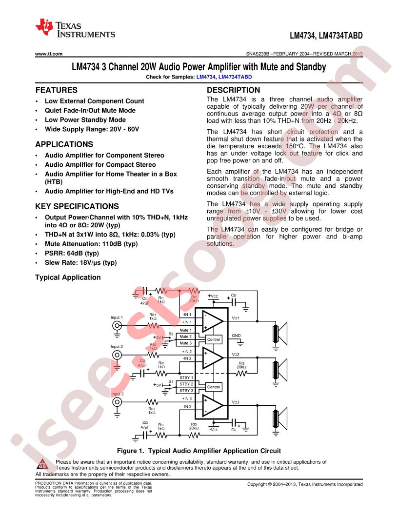 LM4734, LM4734TABD