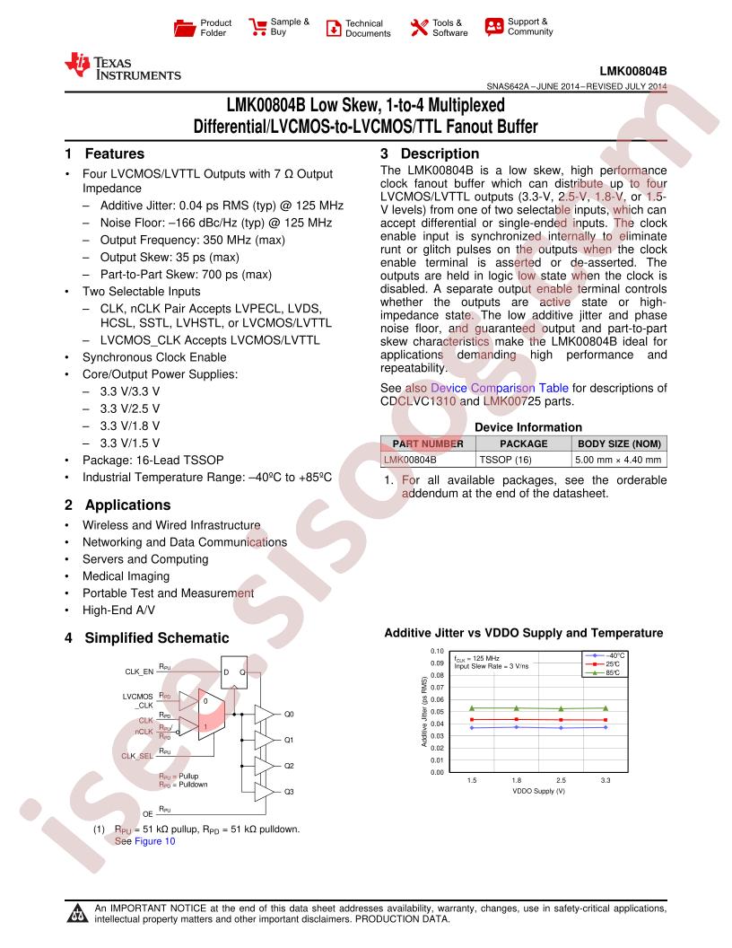 LMK00804B Datasheet