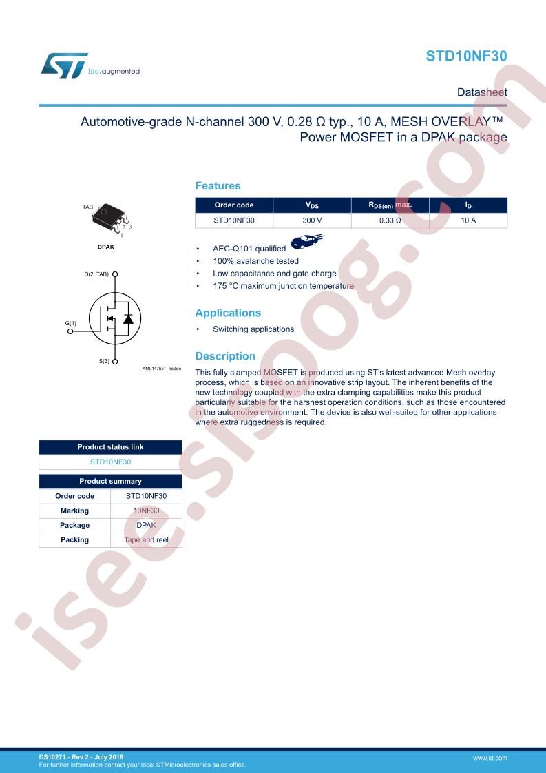 STD10NF30