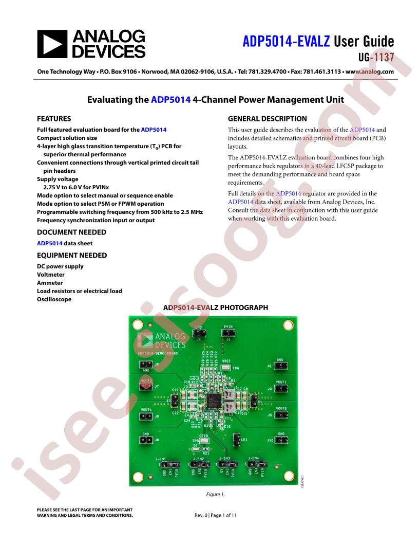 ADP5014-EVALZ Guide