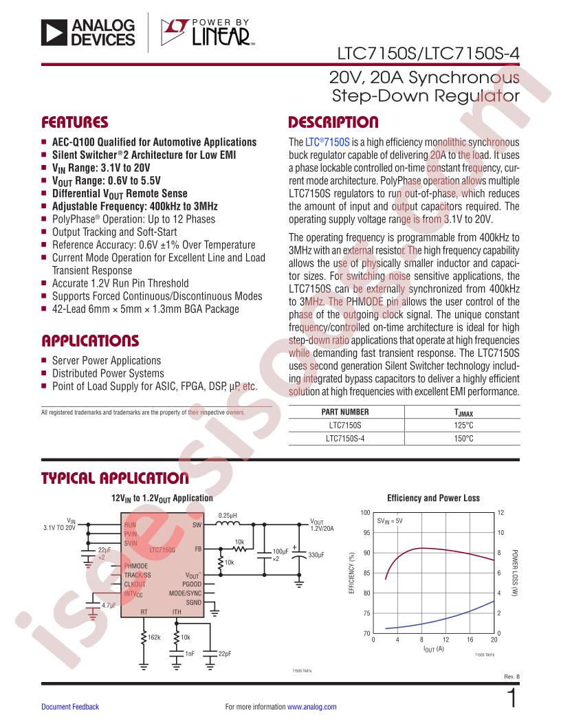 LTC7150S Datasheet