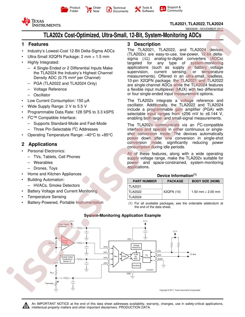 TLA202x Datasheet