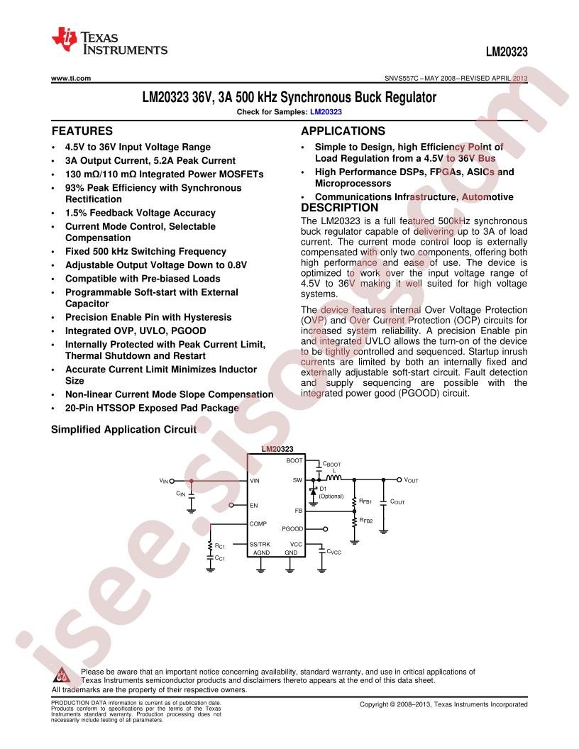 LM20323 Datasheet