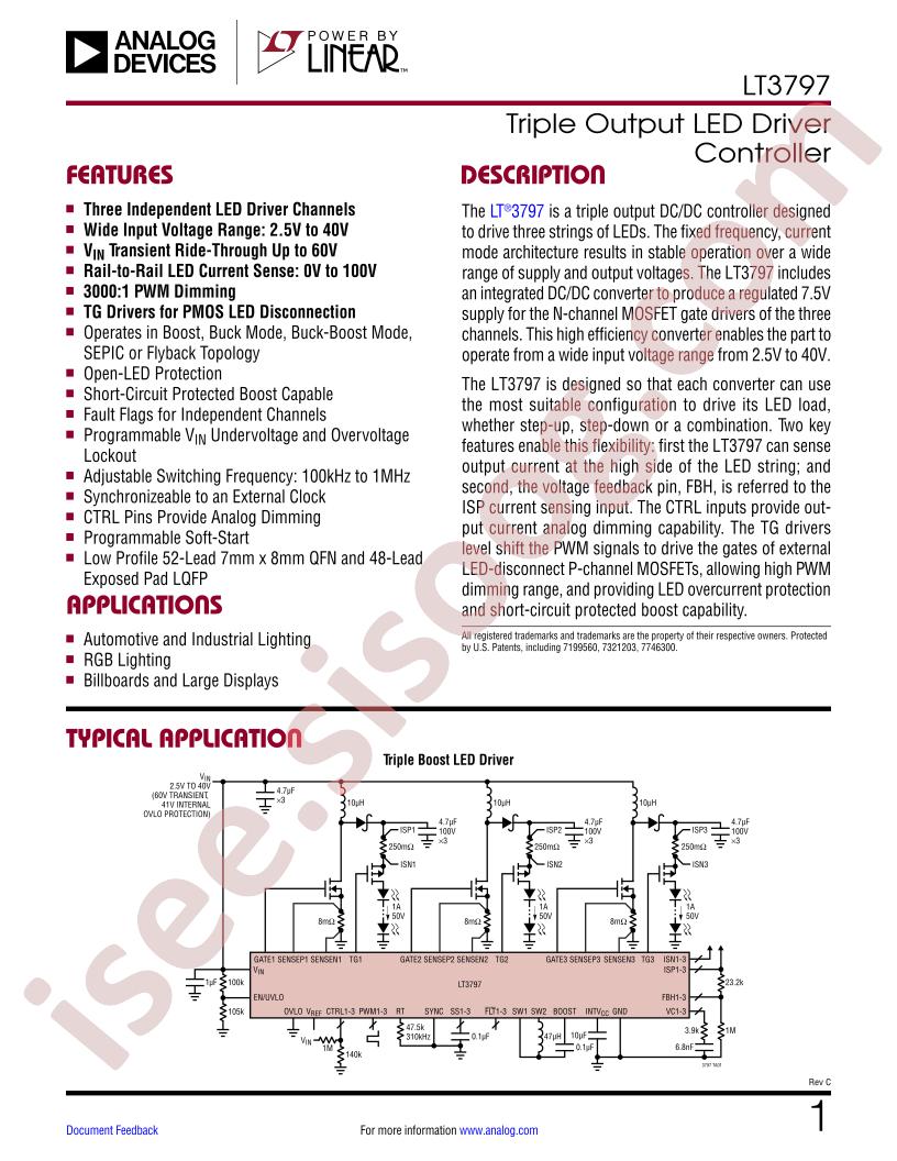LT3797 Datasheet