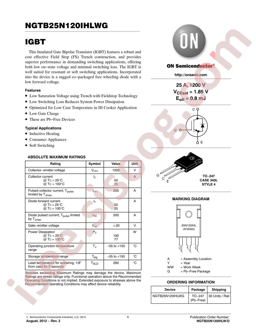 NGTB25N120IHLWG