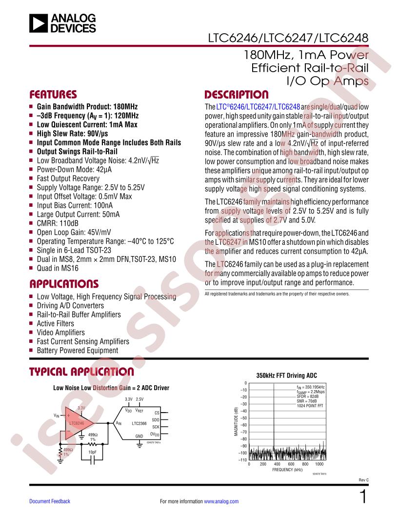 LTC6246 - 48 Datasheet