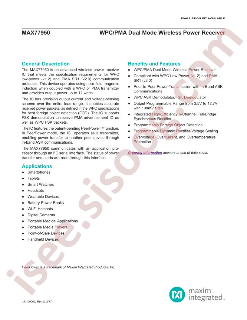 MAX77950 Datasheet