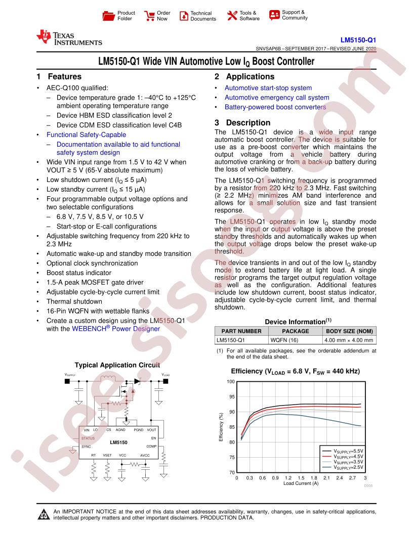 LM5150-Q1 Datsheet