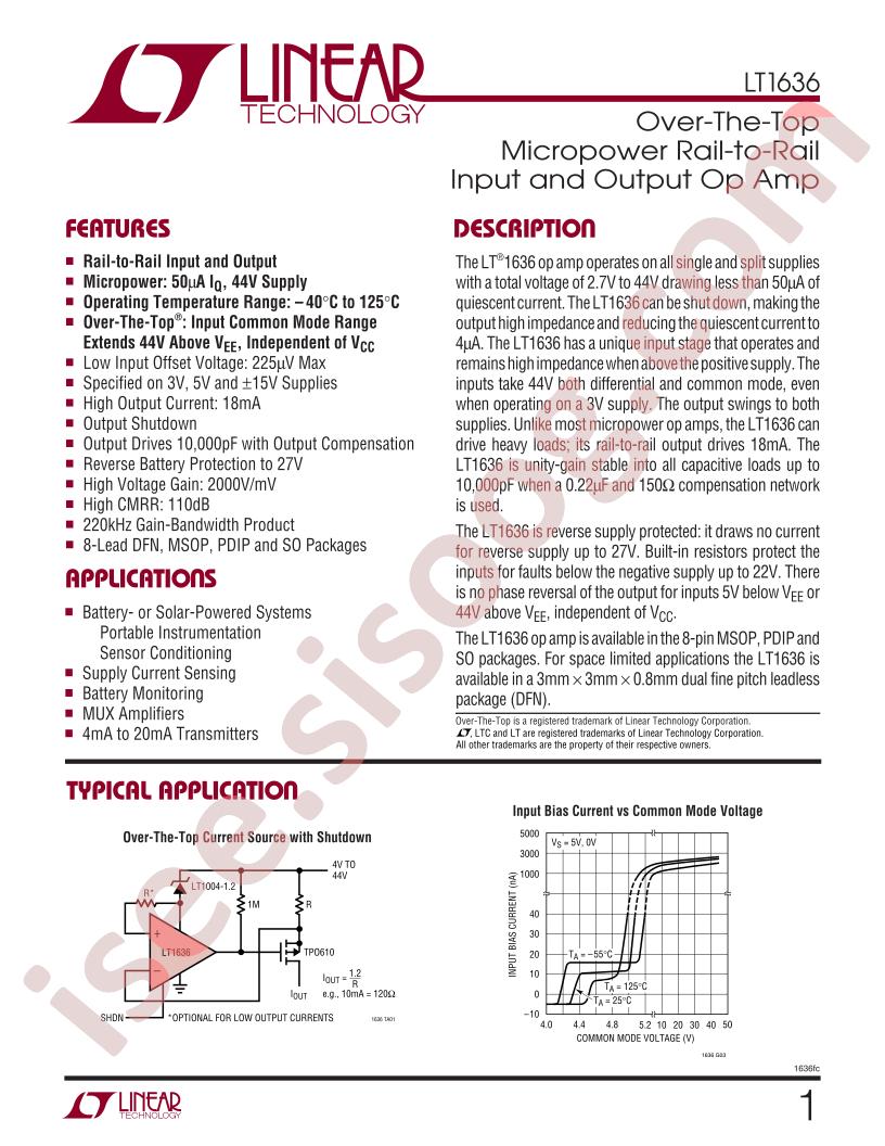 LT1636 Datasheet